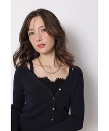 Apuweiser-riche ベア切り替えロンパース Sサイズ ブラック Apuweiser-riche 前後2wayシアードットブラウス （ブラック