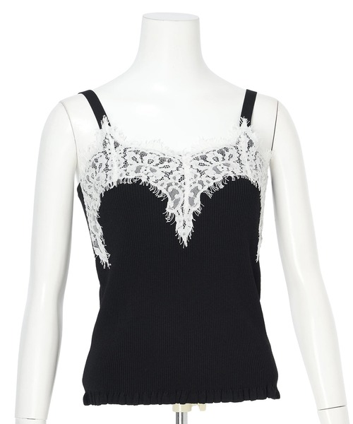 Apuweiser-riche(アプワイザーリッシェ)の「レーストリムニットアンサンブル(ニット/セーター・レディース・ブラック/ホワイト/ネイビー/ボルドー・2)」の13枚目の写真