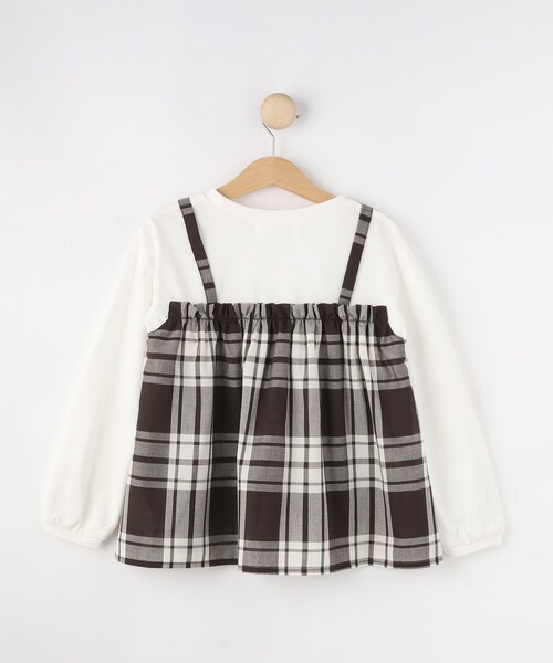 Dessin（デッサン）の「ガーゼチェックドッキングカットソー（Tシャツ/カットソー・キッズ・ブラック系1/ブラウン系その他2・13/14/12/11）」の8枚目の写真