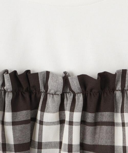 Dessin（デッサン）の「ガーゼチェックドッキングカットソー（Tシャツ/カットソー・キッズ・ブラック系1/ブラウン系その他2・13/14/12/11）」の9枚目の写真