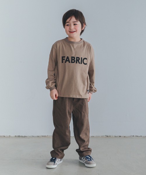 ZERO standerd（ゼロスタンダード）の「zero standard/ゼロスタンダード FABRIC　ロングＴシャツ（Tシャツ/カットソー・キッズ・サンドベージュ/ベージュ/チャコールグレー・110cm/120cm/130cm/140cm/150cm/160cm/100cm）」の6枚目の写真