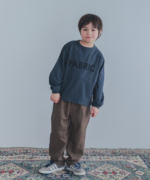 ZERO standerd（ゼロスタンダード）の「zero standard/ゼロスタンダード FABRIC　ロングＴシャツ（Tシャツ/カットソー・キッズ・サンドベージュ/ベージュ/チャコールグレー・110cm/120cm/130cm/140cm/150cm/160cm/100cm）」の8枚目の写真