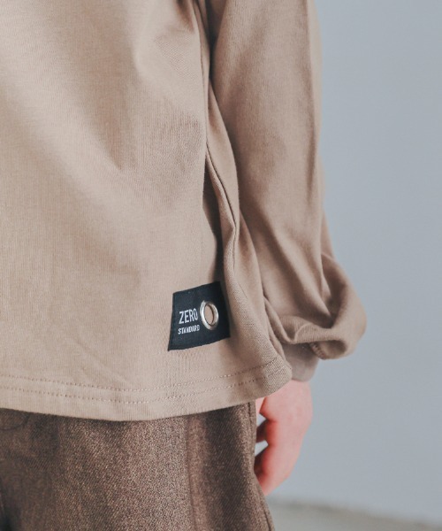 ZERO standerd（ゼロスタンダード）の「zero standard/ゼロスタンダード FABRIC　ロングＴシャツ（Tシャツ/カットソー・キッズ・サンドベージュ/ベージュ/チャコールグレー・110cm/120cm/130cm/140cm/150cm/160cm/100cm）」の11枚目の写真