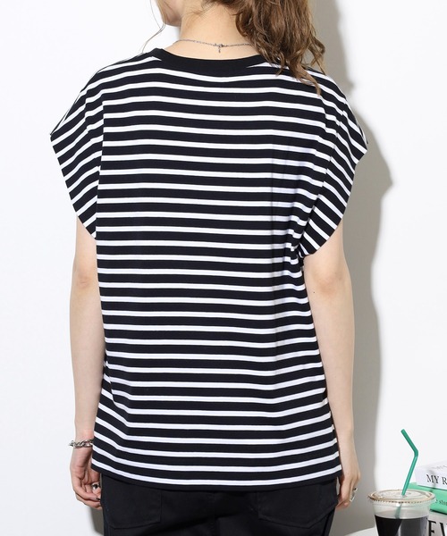 FUNALIVE（ファンアライブ）の「王冠刺繍ボーダープルオーバー（Tシャツ/カットソー・レディース・グレー系その他/ホワイト×ブラック・L/M/S）」の14枚目の写真