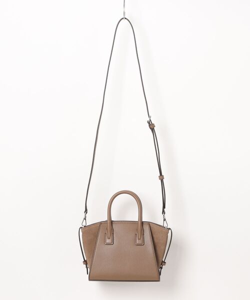 新品 マイケルコース AVRIL レザーサッチェル ショルダーバッグ アイボリー 公式アウトレット】AVRIL レザー スエード サッチェル クロスボディ