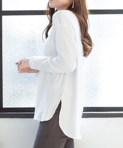 セール】レイヤードでも大活躍！毎日使える！ラウンドヘムロング