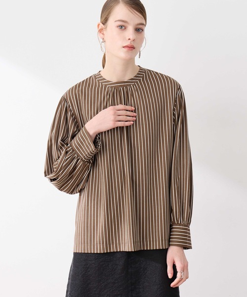 LE SOUK HOLIDAY(ルスークホリデー)の「ボリュームスリーブプルオーバー(Tシャツ/カットソー・レディース・ブラック/ブラウン/チャコールグレー・M/L)」の3枚目の写真