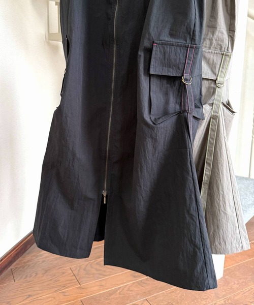 Q（キュー）の「ドロストワークジャンスカ（ジャンパースカート・レディース・グレー/ブラック・MEDIUM）」の5枚目の写真