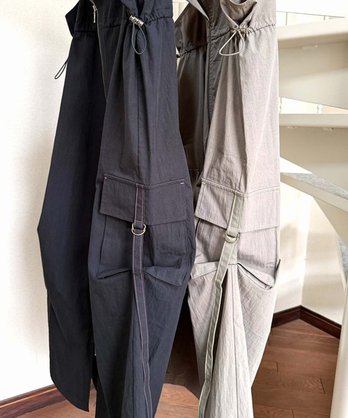 Q（キュー）の「ドロストワークジャンスカ（ジャンパースカート・レディース・グレー/ブラック・MEDIUM）」の6枚目の写真