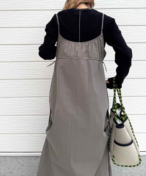 Q（キュー）の「ドロストワークジャンスカ（ジャンパースカート・レディース・グレー/ブラック・MEDIUM）」の9枚目の写真