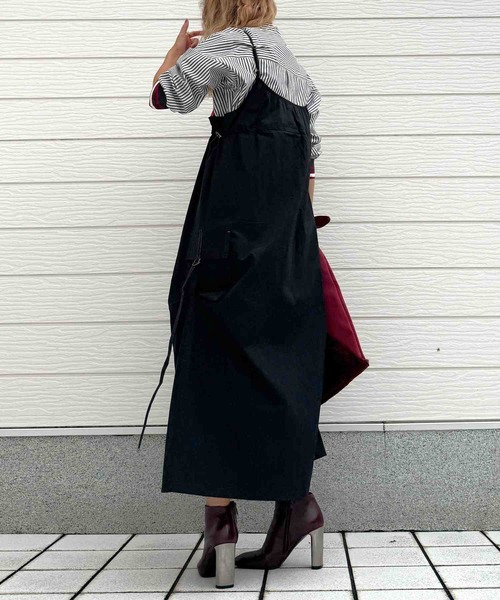 Q（キュー）の「ドロストワークジャンスカ（ジャンパースカート・レディース・グレー/ブラック・MEDIUM）」の17枚目の写真