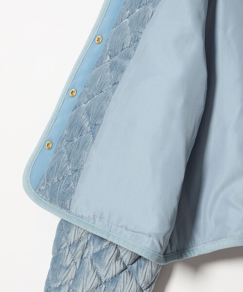EMMEL REFINES（エメルリファインズ）の「＜EMMEL REFINES＞EM ベロア キルト ブルゾン（ブルゾン・レディース・ライトブルー/オフホワイト・FREE）」の16枚目の写真