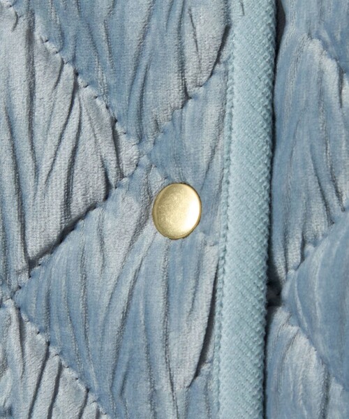 EMMEL REFINES（エメルリファインズ）の「＜EMMEL REFINES＞EM ベロア キルト ブルゾン（ブルゾン・レディース・ライトブルー/オフホワイト・FREE）」の17枚目の写真