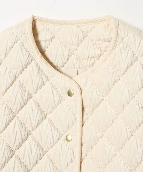 EMMEL REFINES（エメルリファインズ）の「＜EMMEL REFINES＞EM ベロア キルト ブルゾン（ブルゾン・レディース・ライトブルー/オフホワイト・FREE）」の19枚目の写真