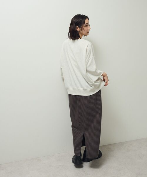 Green Parks(グリーンパークス)の「5分袖刺繍ロゴトレTEE(Tシャツ/カットソー・レディース・ホワイト系その他/オレンジ/アイボリー/ネイビー・FREE)」の7枚目の写真