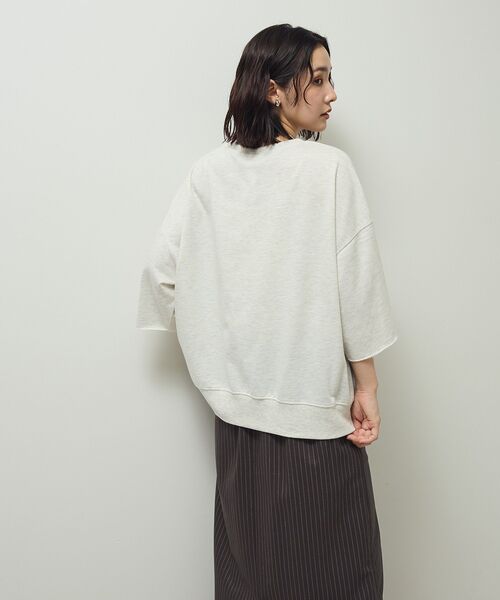 Green Parks(グリーンパークス)の「5分袖刺繍ロゴトレTEE(Tシャツ/カットソー・レディース・ホワイト系その他/オレンジ/アイボリー/ネイビー・FREE)」の10枚目の写真