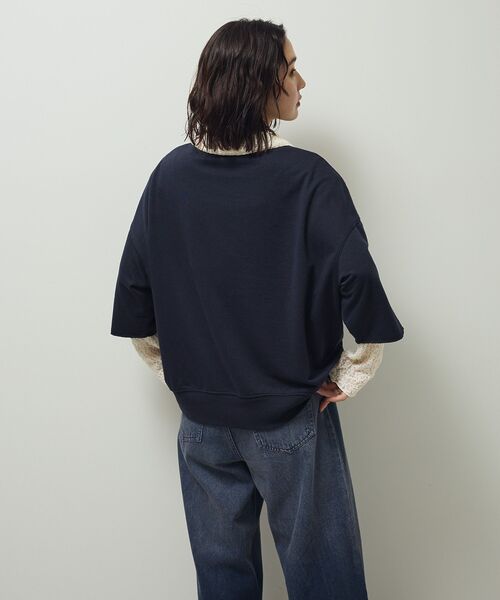 Green Parks(グリーンパークス)の「5分袖刺繍ロゴトレTEE(Tシャツ/カットソー・レディース・ホワイト系その他/オレンジ/アイボリー/ネイビー・FREE)」の17枚目の写真