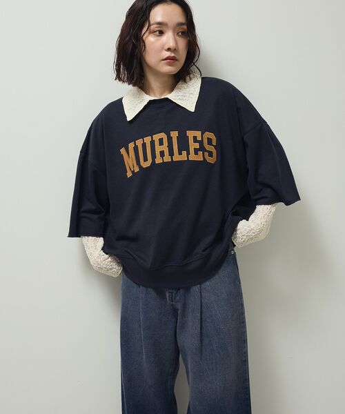 Green Parks(グリーンパークス)の「5分袖刺繍ロゴトレTEE(Tシャツ/カットソー・レディース・ホワイト系その他/オレンジ/アイボリー/ネイビー・FREE)」の18枚目の写真