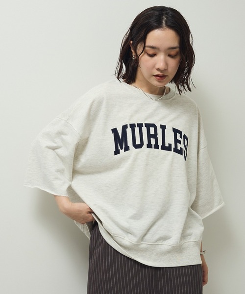 Green Parks(グリーンパークス)の「5分袖刺繍ロゴトレTEE(Tシャツ/カットソー・レディース・ホワイト系その他/オレンジ/アイボリー/ネイビー・FREE)」の4枚目の写真