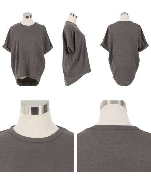 KOBE LETTUCE(コウベレタス)の「接触冷感チュニックTシャツ(Tシャツ/カットソー・レディース・カーキ/ブルー/チャコール・M)」の10枚目の写真