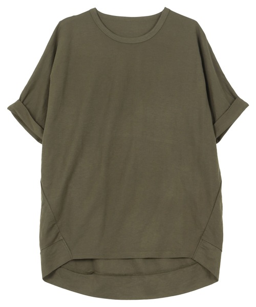 KOBE LETTUCE(コウベレタス)の「接触冷感チュニックTシャツ(Tシャツ/カットソー・レディース・カーキ/ブルー/チャコール・M)」の13枚目の写真