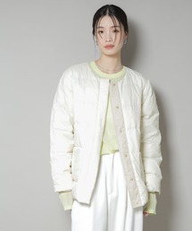 NANO universe | 撥水加工ライトダウン リバーシブルノーカラージャケット(ダウンジャケット/コート)