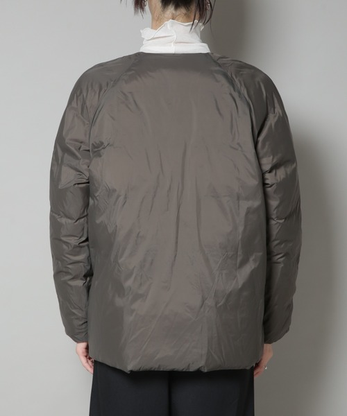 値下げ！nano universe 撥水加工ライトダウン リバーシブルノーカラ 撥水加工 ライトダウン リバーシブル ノーカラージャケット