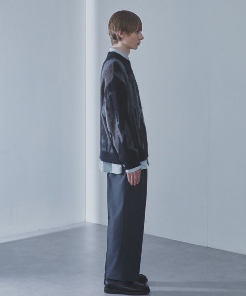 SLICK（スリック）の「【SLICK/スリック】Shaggy Mohair Abstract Jacquard Knit Pullover Knit/シャギーモヘアアブストラクトジャガードプルオーバー（ニット/セーター・メンズ・ブラウン/ネイビー/ブラック・1/2/3）」の20枚目の写真