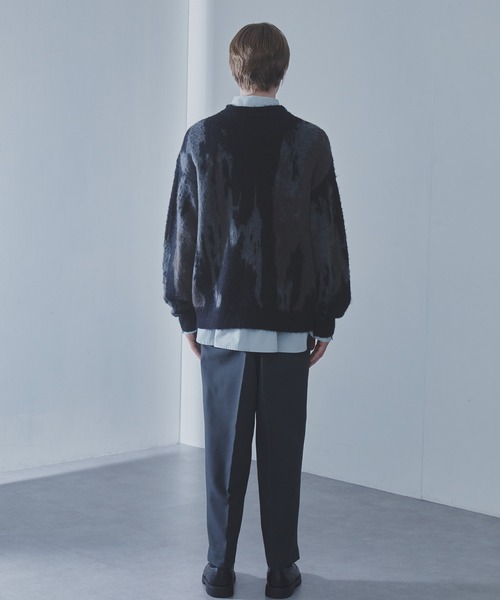 SLICK（スリック）の「【SLICK/スリック】Shaggy Mohair Abstract Jacquard Knit Pullover Knit/シャギーモヘアアブストラクトジャガードプルオーバー（ニット/セーター・メンズ・ブラウン/ネイビー/ブラック・1/2/3）」の21枚目の写真