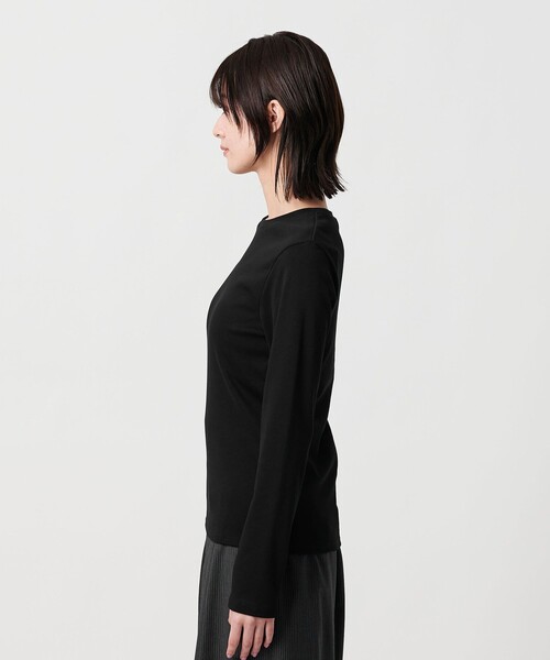 BEAUTY&YOUTH UNITED ARROWS（ビューティーアンドユースユナイテッドアローズ）の「オーガニックコットンフライス ロングスリーブTシャツ（Tシャツ/カットソー・レディース・オフホワイト/ブラック・FREE）」の8枚目の写真