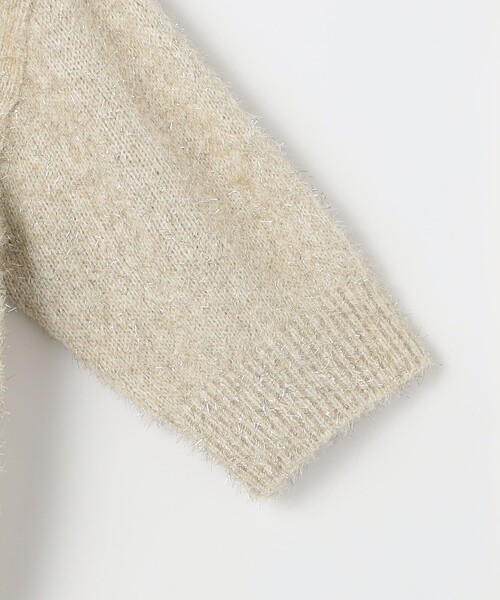 NOLLEY’S Sophi（ノーリーズソフィ）の「キラキラフェザー2WAY5分袖プルオーバーニット（カーディガン/ボレロ・レディース・ゴールド/グレー/キャメル/ピンク・38）」の20枚目の写真