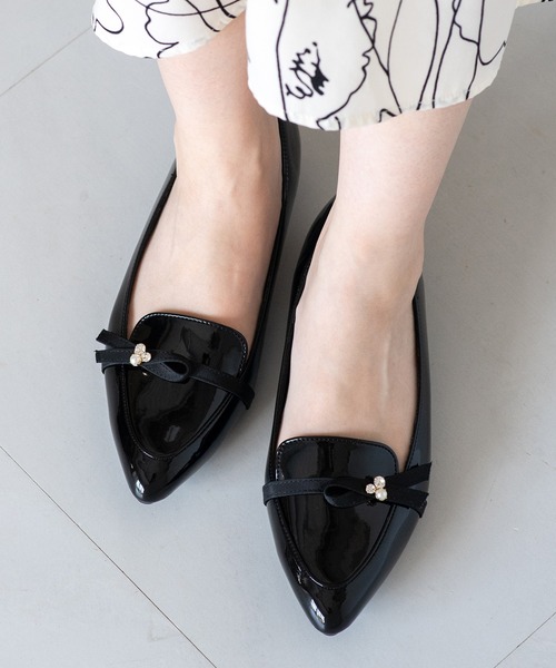 JELLY BEANS（ジェリービーンズ）の「【レイン対応】アシンメトリーリボンモールドソールレインパンプス【Made in Japan】(325-59133)JELLY BEANS(ジェリービーンズ)（レインシューズ・レディース・グレー/ブラック系その他/グレイッシュベージュ・24.5/24/23.5/23/22.5）」の14枚目の写真