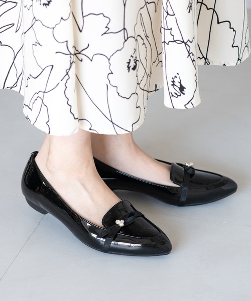 JELLY BEANS（ジェリービーンズ）の「【レイン対応】アシンメトリーリボンモールドソールレインパンプス【Made in Japan】(325-59133)JELLY BEANS(ジェリービーンズ)（レインシューズ・レディース・グレー/ブラック系その他/グレイッシュベージュ・24.5/24/23.5/23/22.5）」の13枚目の写真