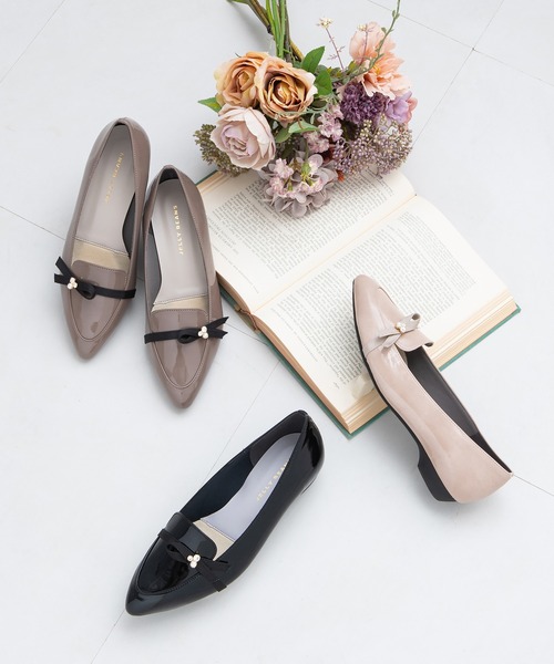 JELLY BEANS（ジェリービーンズ）の「【レイン対応】アシンメトリーリボンモールドソールレインパンプス【Made in Japan】(325-59133)JELLY BEANS(ジェリービーンズ)（レインシューズ・レディース・グレー/ブラック系その他/グレイッシュベージュ・24.5/24/23.5/23/22.5）」の12枚目の写真