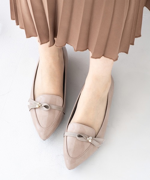 JELLY BEANS（ジェリービーンズ）の「【レイン対応】アシンメトリーリボンモールドソールレインパンプス【Made in Japan】(325-59133)JELLY BEANS(ジェリービーンズ)（レインシューズ・レディース・グレー/ブラック系その他/グレイッシュベージュ・24.5/24/23.5/23/22.5）」の17枚目の写真