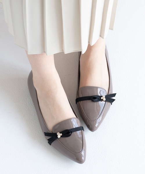 JELLY BEANS（ジェリービーンズ）の「【レイン対応】アシンメトリーリボンモールドソールレインパンプス【Made in Japan】(325-59133)JELLY BEANS(ジェリービーンズ)（レインシューズ・レディース・グレー/ブラック系その他/グレイッシュベージュ・24.5/24/23.5/23/22.5）」の21枚目の写真