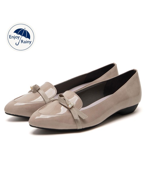 JELLY BEANS（ジェリービーンズ）の「【レイン対応】アシンメトリーリボンモールドソールレインパンプス【Made in Japan】(325-59133)JELLY BEANS(ジェリービーンズ)（レインシューズ・レディース・グレー/ブラック系その他/グレイッシュベージュ・24.5/24/23.5/23/22.5）」の6枚目の写真