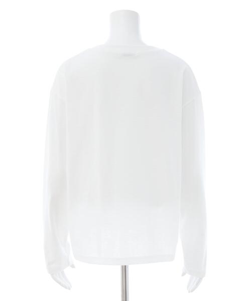 INGNI(イング)の「箔プリントロゴロングTシャツ(Tシャツ/カットソー・レディース・ホワイト×ゴールド/ホワイト×シルバー/ライトグレー系8・M)」の21枚目の写真