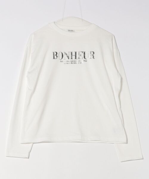 INGNI(イング)の「箔プリントロゴロングTシャツ(Tシャツ/カットソー・レディース・ホワイト×ゴールド/ホワイト×シルバー/ライトグレー系8・M)」の16枚目の写真
