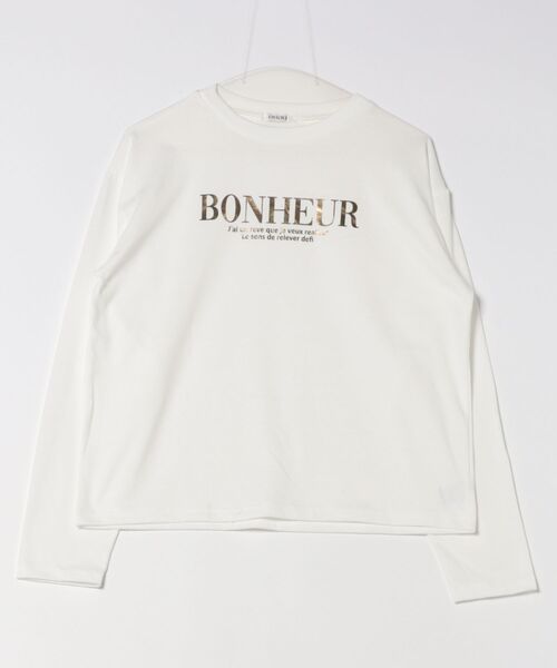 INGNI(イング)の「箔プリントロゴロングTシャツ(Tシャツ/カットソー・レディース・ホワイト×ゴールド/ホワイト×シルバー/ライトグレー系8・M)」の17枚目の写真