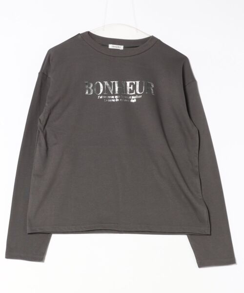 INGNI(イング)の「箔プリントロゴロングTシャツ(Tシャツ/カットソー・レディース・ホワイト×ゴールド/ホワイト×シルバー/ライトグレー系8・M)」の18枚目の写真