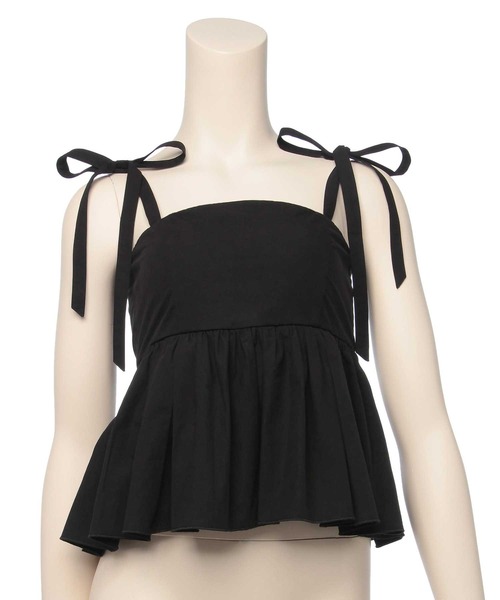 Ravijour（ラヴィジュール）の「【MINAMOコラボ】 Cotty tops with cups（キャミソール・レディース・ホワイト/ブラック/ブルー・ONESIZE）」の14枚目の写真