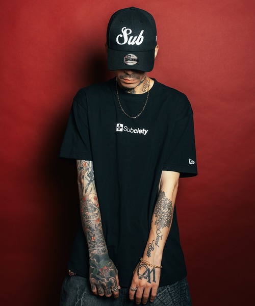 Subciety（サブサエティ）の「S/S Cotton Tee Subciety × New Era（Tシャツ/カットソー・メンズ・ブラック/ホワイト・X-LARGE/LARGE/MEDIUM/SMALL/XX-LARGE）」の16枚目の写真