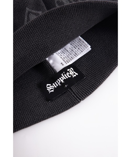 SUPPLIER(サプライヤー)の「ビーニー|Tribal Cross Beanie|SUPPLIER(ニットキャップ/ビーニー・メンズ・ブラック/ベージュ・FREE)」の4枚目の写真