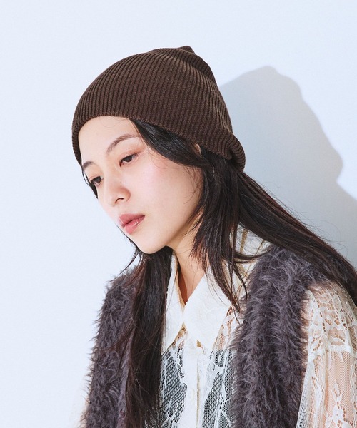 JEANASIS(ジーナシス)の「BASICリブニットビーニー/589159(ニットキャップ/ビーニー・レディース・グレー系その他/ブラウン系その他/ブラック系その他・FREE)」の13枚目の写真