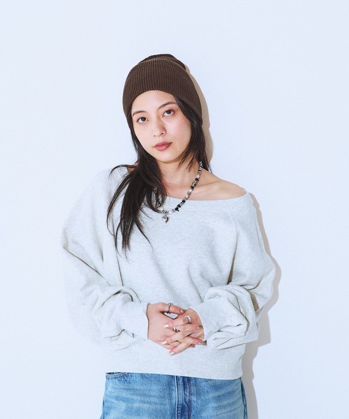 JEANASIS(ジーナシス)の「BASICリブニットビーニー/589159(ニットキャップ/ビーニー・レディース・グレー系その他/ブラウン系その他/ブラック系その他・FREE)」の12枚目の写真