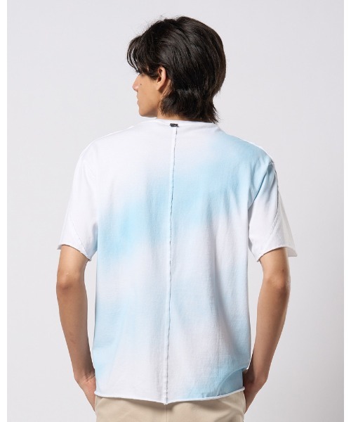 wjk(ダヴルジェイケイ)の「spray dye leather pocket-T(Tシャツ/カットソー・メンズ・ホワイト×ブラック/ホワイト×ブルー/グレイッシュベージュ/ブラック×シルバー・SMALL/MEDIUM/LARGE/X-LARGE)」の13枚目の写真