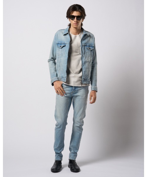 wjk(ダヴルジェイケイ)の「spray dye leather pocket-T(Tシャツ/カットソー・メンズ・ホワイト×ブラック/ホワイト×ブルー/グレイッシュベージュ/ブラック×シルバー・SMALL/MEDIUM/LARGE/X-LARGE)」の21枚目の写真