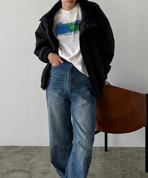 callautia リブニットカラー中綿ジャケット　M callautia（カラウティア）の「リブニットカラー中綿ジャケット