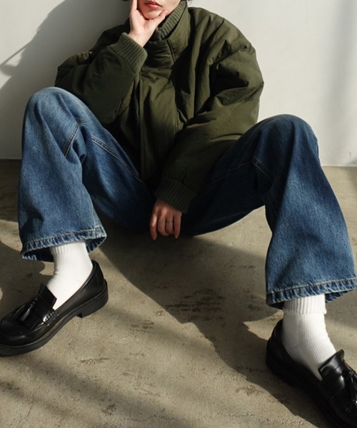 callautia（カラウティア）の「リブニットカラー中綿ジャケット